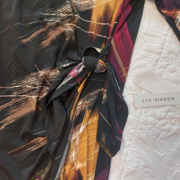 Paint stroke half wrap dress🍂 - Picture 5 of 6